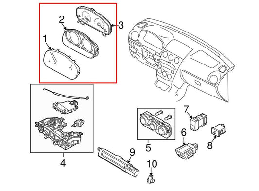 08-09 Mazda 5 Speedometer Gauge Instrument Cluster 98K Mileage CE52-55-471 OEM - Alshned Auto Parts