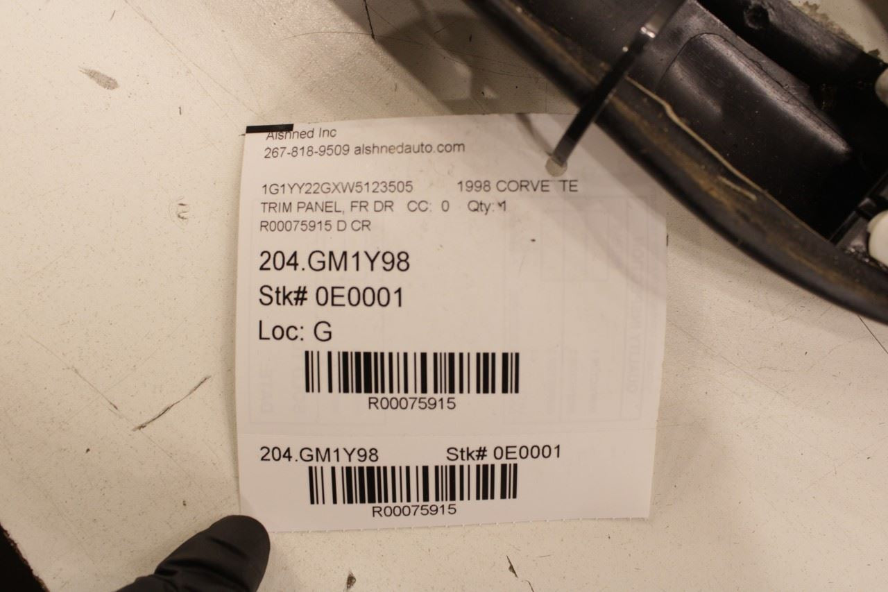 97-04 Chevrolet Corvette Coupe Front Left Driver Door Trim Panel 15141517 *ReaD* - Alshned Auto Parts