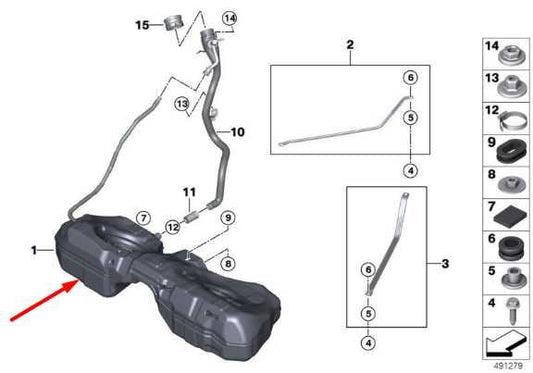 23-25 BMW 430i Gran Coupe xDrive 2.0L Fuel Gas Tank 15.6 US Gallons 16119895863 - Alshned Auto Parts