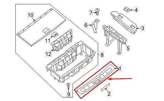 2013-20 Nissan Pathfinder SV Rear Trunk Kick Sill Scuff Panel Cover 84990-3KA0A - Alshned Auto Parts
