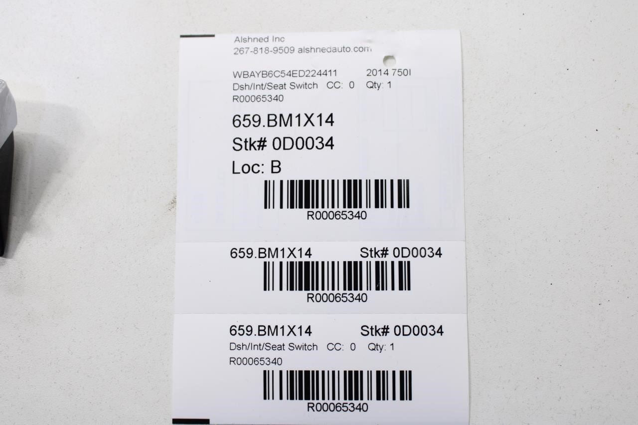 10-15 BMW 750i xDrive Dash Driver Left Headlight Lamp Control Switch 61319204068 - Alshned Auto Parts