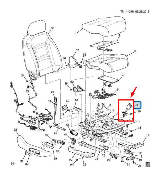 17-23 GMC Acadia SLT-1 Front Passenger Right Side Seat Belt Buckle 84438568 OEM - Alshned Auto Parts