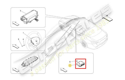 2014-16 Maserati Ghibli S Q4 3.0L AWD SRS Restraint Control Module 670007061 OEM - Alshned Auto Parts