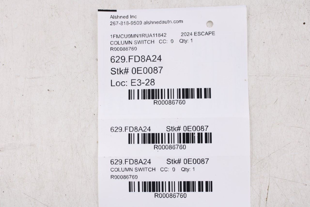 2020-24 Ford Escape ST-Line 1.5L Steering Column Light Turn Signal Wiper Switch - Alshned Auto Parts