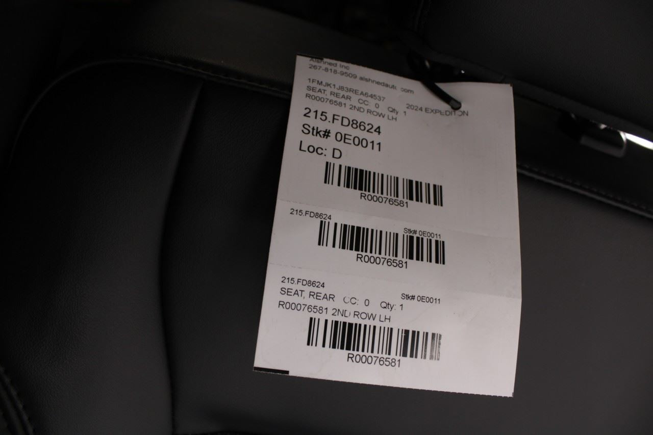 2022-24 Ford Expedition MAX XLT 3.5L Rear Driver Left Side 2nd Row Seat Complete - Alshned Auto Parts