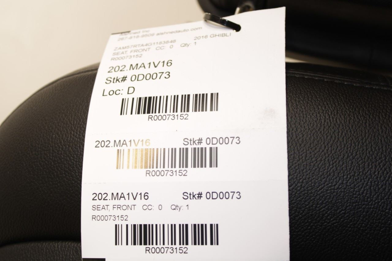 2014-16 Maserati Ghibli S Q4 3.0L Front Driver Left Side Seat Complete 670027450 - Alshned Auto Parts