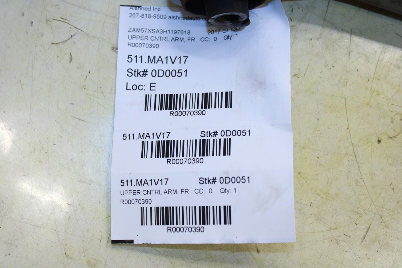 17-21 Maserati Ghibli 3.0L RWD Front Driver LH Side Suspension Upper Control Arm - Alshned Auto Parts