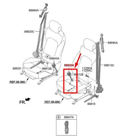 2019-2023 Hyundai Santa Fe Front Left Side Seat Belt Buckle 88830-S2000-NNB OEM - Alshned Auto Parts