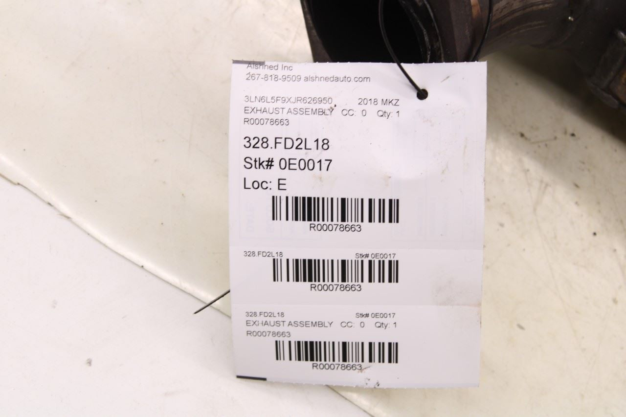 2017-2020 Lincoln MKZ Reserve 2.0L AWD Exhaust System Pipe HG93-5E211-GD OEM - Alshned Auto Parts