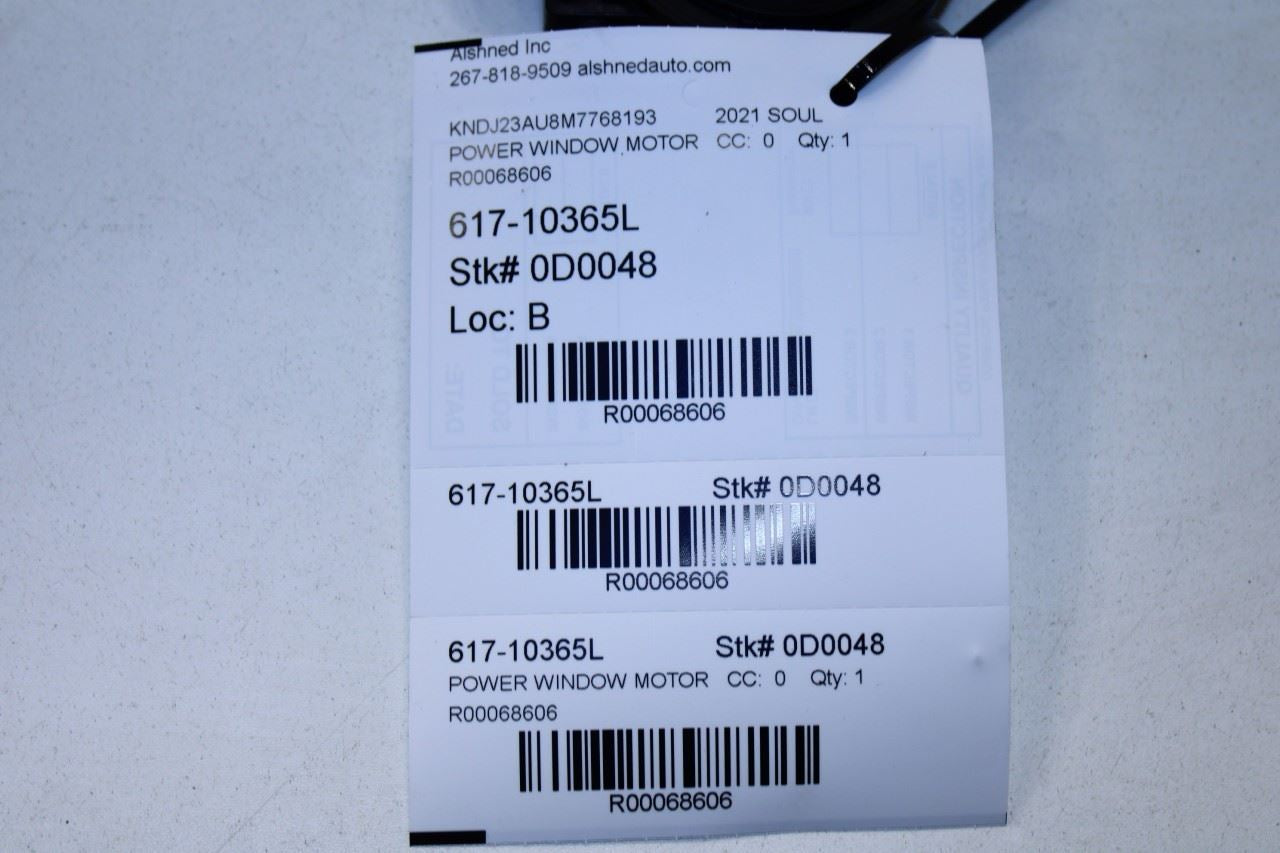 2020-2025 KIA Soul LX Rear Left Driver Side Door Power Window Motor 82450-K0000 - Alshned Auto Parts