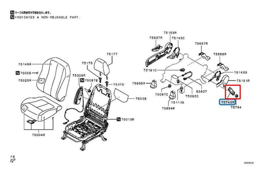 2022-24 Mitsubishi Eclipse Cross ES Front Passenger Right Side Seat Belt Buckle - Alshned Auto Parts