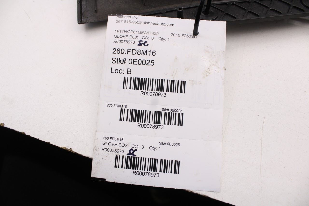 08-16 Ford F250 Lariat Dash Glove Box Door Storage Compartment Lid 8C3425060T10A - Alshned Auto Parts