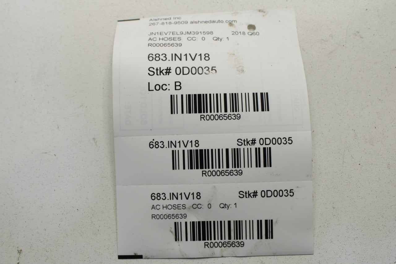 17-20 Infiniti Q60 3.0L AC Conditioning Discharge High and Suction Low Hose Set - Alshned Auto Parts