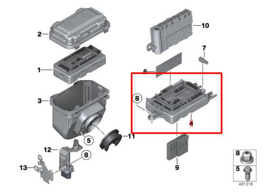 2013-2016 BMW 328i xDrive SULEV 2.0L AWD Rear Power Distribution Fuse Relay Box - Alshned Auto Parts