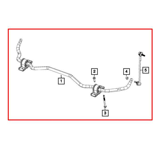 14-23 Jeep Cherokee 75th Anniversary Front Stabilizer Sway Anti-Roll Bar w/ Link - Alshned Auto Parts