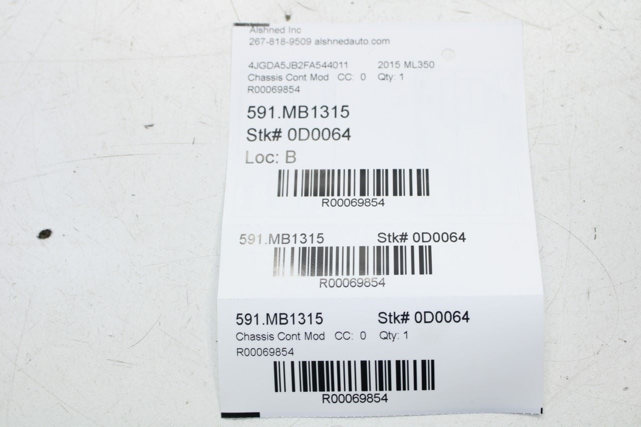 2012-2015 Mercedes-Benz ML350 Front Right Door Control Module 166-900-44-02 OEM - Alshned Auto Parts