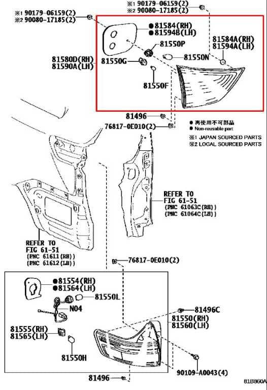 2014-2020 Toyota Sienna LE Rear Left Driver Side Tail Light Lamp 81590-08030 OEM - Alshned Auto Parts