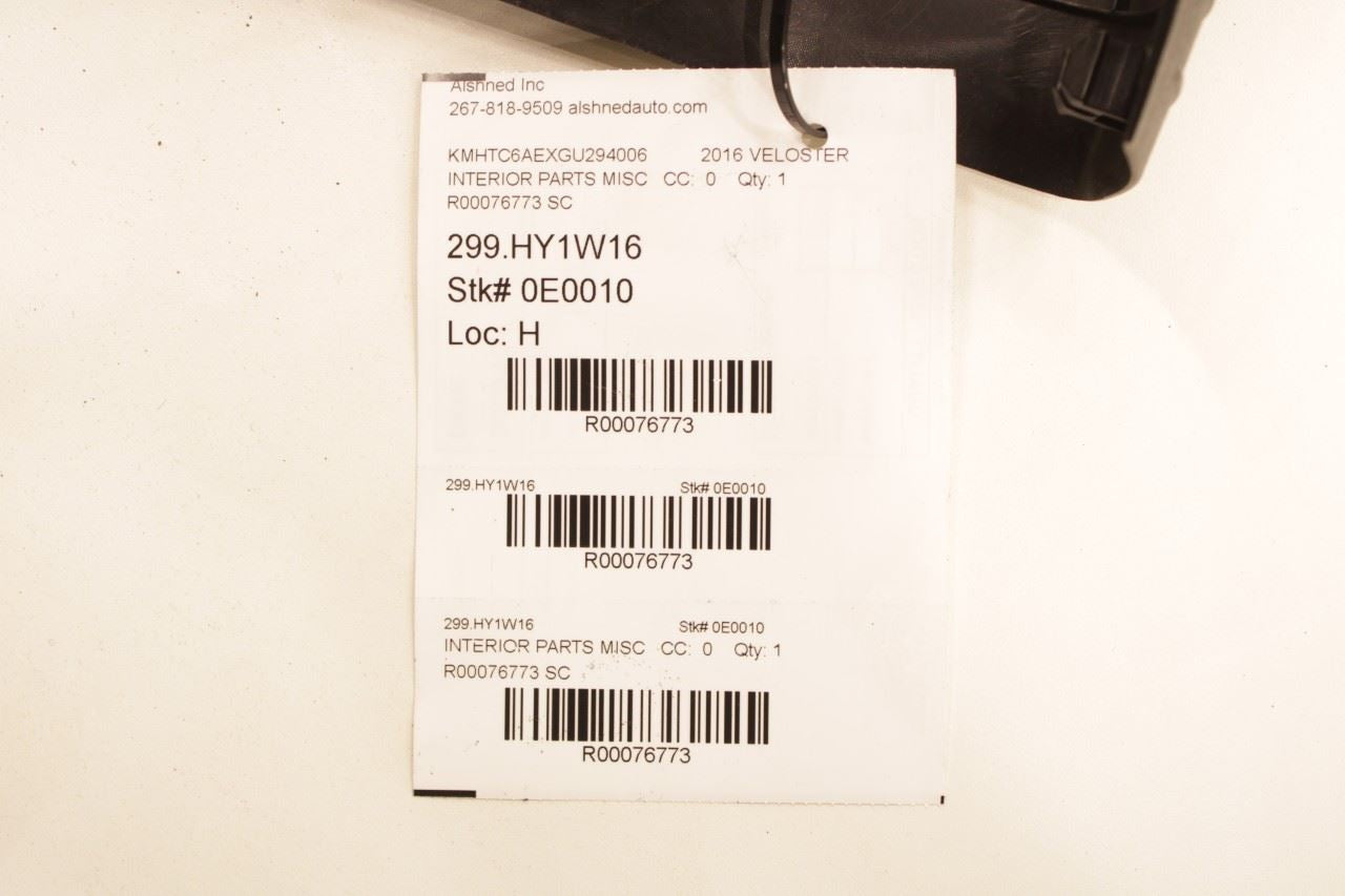 11-17 Hyundai Veloster Turbo Rear Trunk Transverse Body Trim Panel 85770-2V000 - Alshned Auto Parts