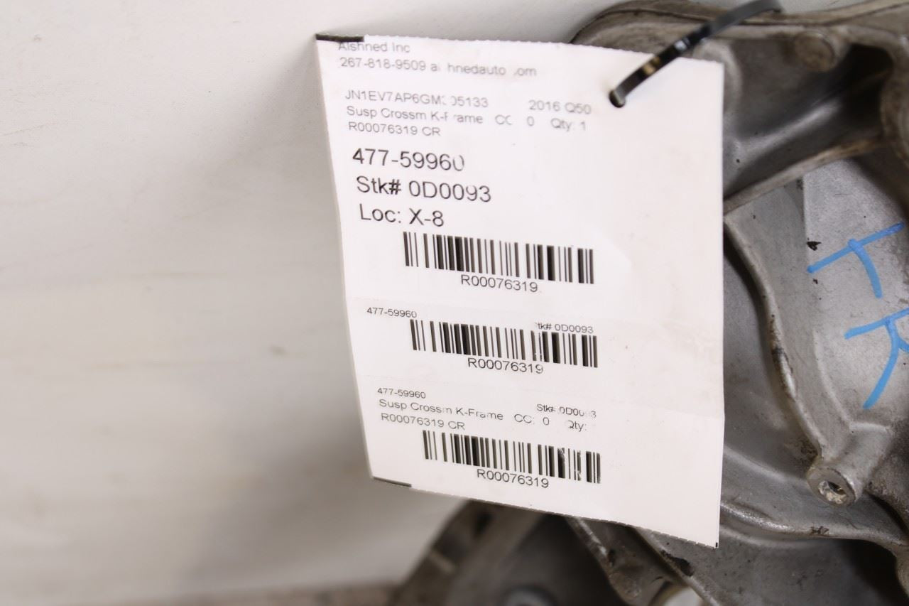14-24 Infiniti Q50 Premium RWD Front Crossmember Subframe 54401-4GA1A OEM *ReaD* - Alshned Auto Parts