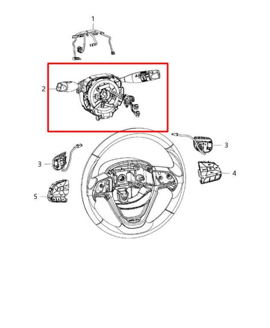 14-23 Jeep Cherokee Limited 3.2L Steering Column Light Turn Signal Wiper Switch - Alshned Auto Parts