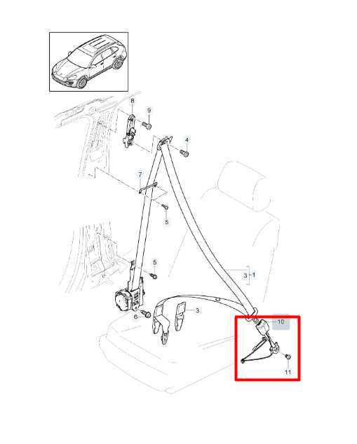 11-18 Porsche Cayenne Platinum 3.6L Front Passenger Right Side Seat Belt Buckle - Alshned Auto Parts