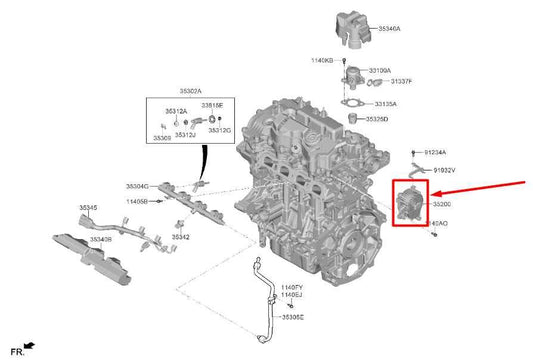 21-24 Kia K5 GT-Line 1.6L AWD CVVD Continuously Variable Valve Duration Actuator - Alshned Auto Parts