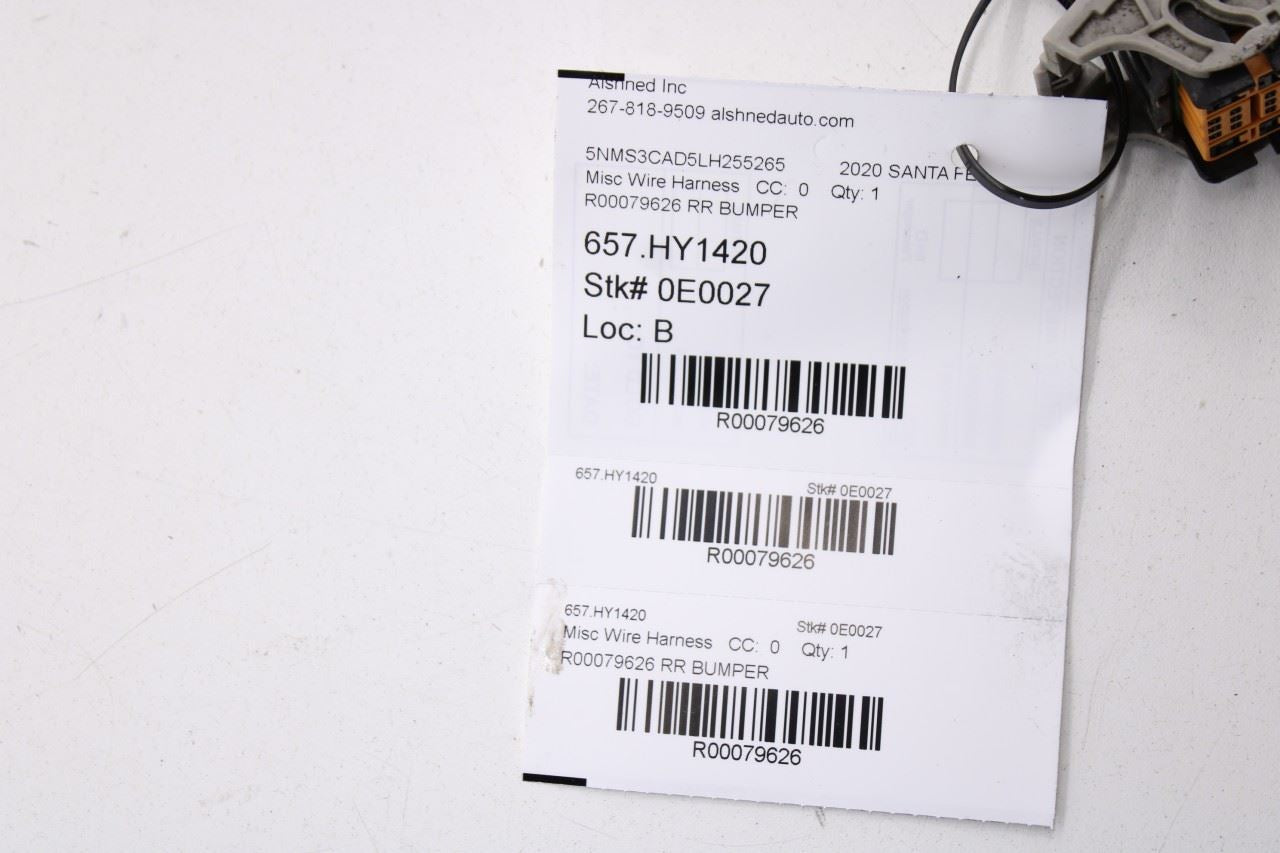 2019-2020 Hyundai Santa Fe SEL Rear Bumper Wire Wiring Harness 91880-S2020 OEM - Alshned Auto Parts