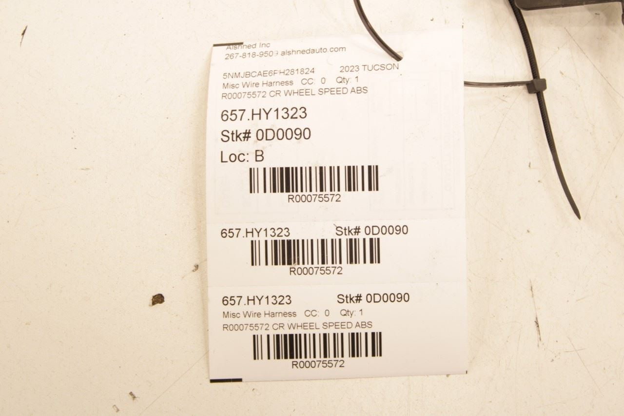 2022-25 Hyundai Tucson SEL Rear Left ABS Wheel Speed Sensor Wire Harness *ReaD* - Alshned Auto Parts