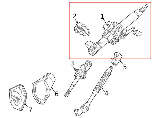 15-23 Toyota Tacoma SR5 Steering Column Assembly w/ Ignition Switch and Key Fob - Alshned Auto Parts