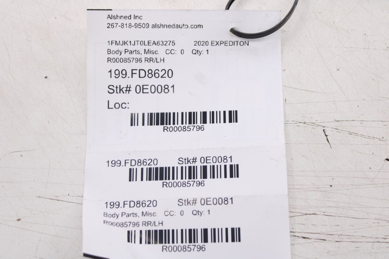 2018-2026 Ford Expedition Max XLT Rear Left Door Belt Molding and Weatherstrip19