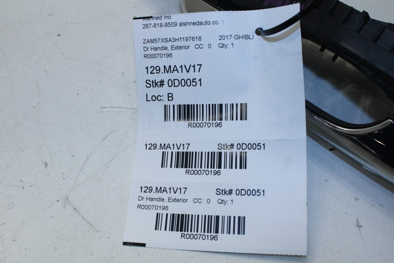 2017-2021 Maserati Ghibli 3.0L RWD Front Driver Left Side Door Exterior Handle - Alshned Auto Parts