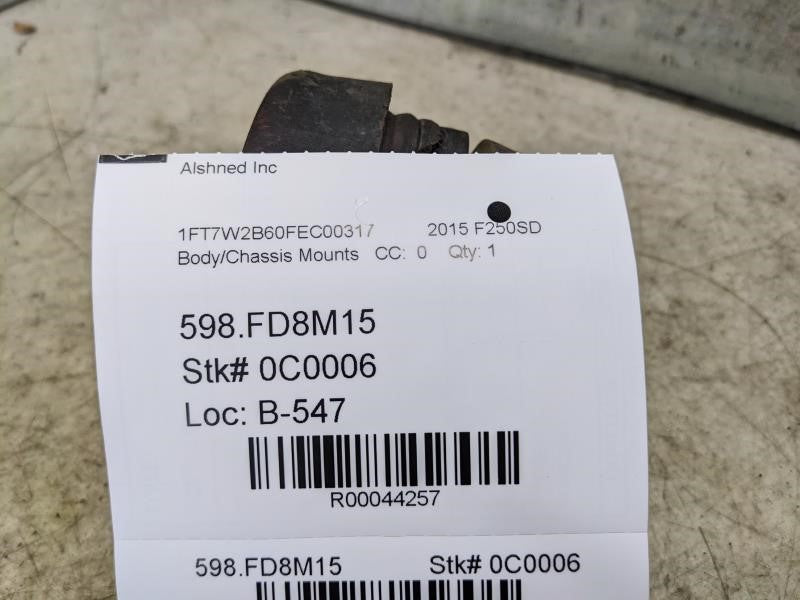 2008-16 Ford F250SD Front Right Body Mount Cushion Insulator 7C34-2500193-GA OEM - Alshned Auto Parts