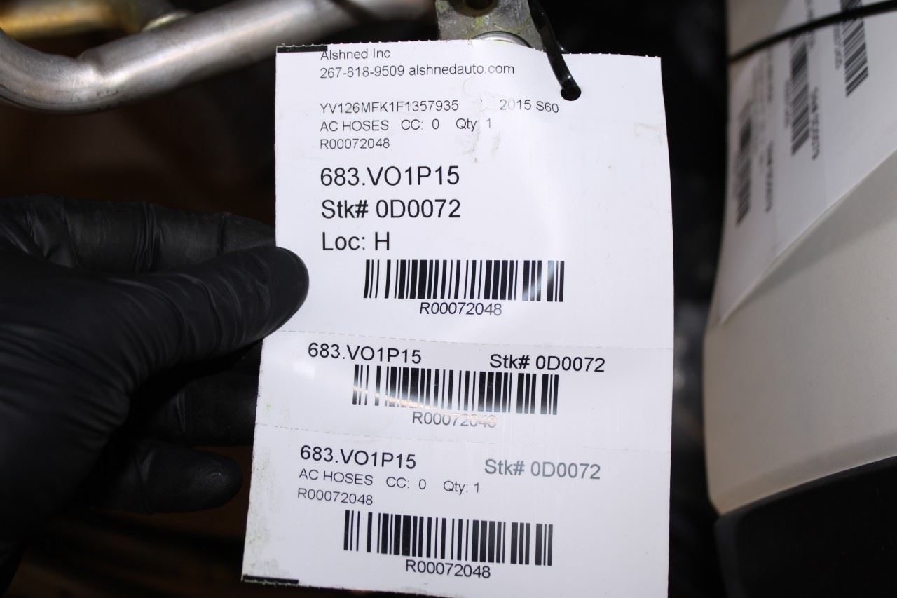 2015-16 Volvo S60 T5 Premier 2.0L AC Conditioning Discharge Liquid Hose Line Set - Alshned Auto Parts