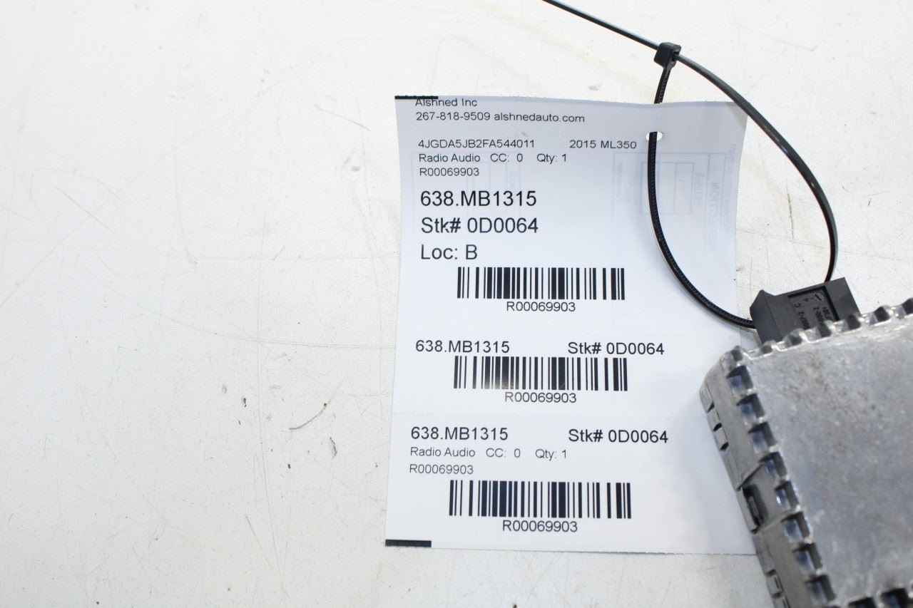 2012-2015 Mercedes-Benz ML350 Sirius Satellite Radio Receiver 212-900-01-29 OEM - Alshned Auto Parts