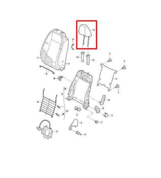 15-18 Volkswagen Jetta Sport Front RH and LH Seat Headrest 5C6-881-901-G-EGW OEM - Alshned Auto Parts