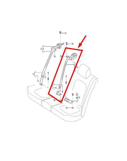 11-18 Volkswagen Jetta Rear Center 2nd Row Seat Belt Retractor 5C6-857-807-D-RAA - Alshned Auto Parts