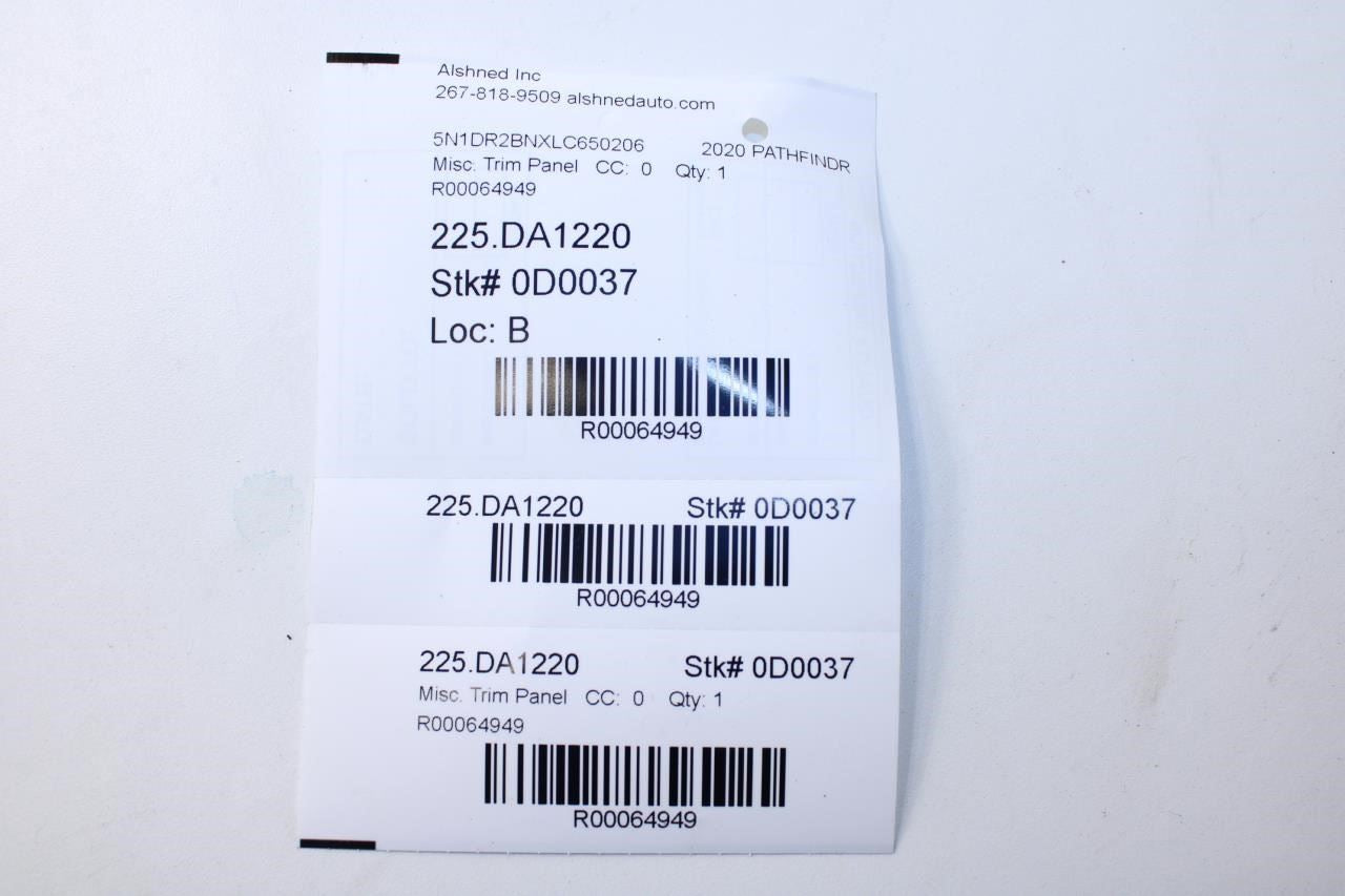 2014-20 Nissan Pathfinder SV Front LH and RH Door Inner Corner Cover 80292-3KA1A18