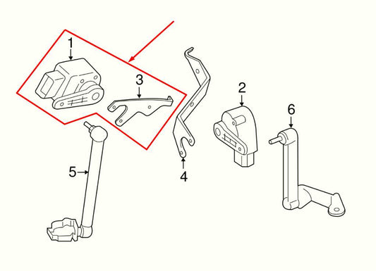 2015-2016 BMW 435i Gran Coupe xDrive Front Left Headlight Height Level Sensor - Alshned Auto Parts