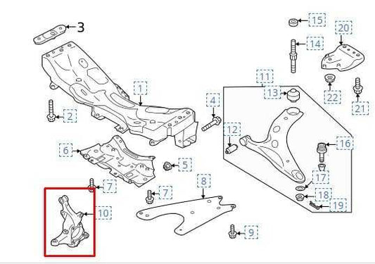 2020-2025 Subaru Legacy Premium Front Left Side Spindle Knuckle Hub 28313AN01A - Alshned Auto Parts
