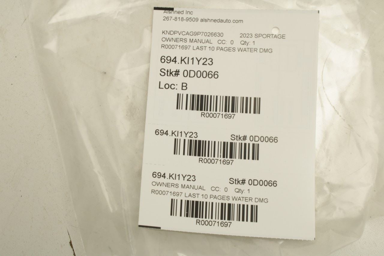 2023 Kia Sportage Owners Manual Set PJWO-EU24E OEM *ReaD* - Alshned Auto Parts