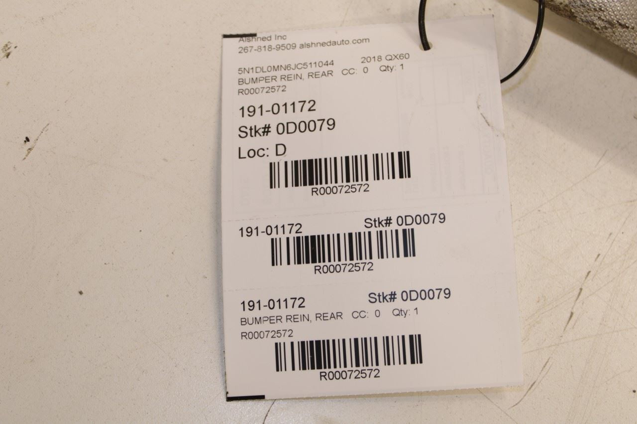 2014-2020 Infiniti QX60 Rear Bumper Reinforcement Impact Bar 85030-9PJ0A OEM - Alshned Auto Parts