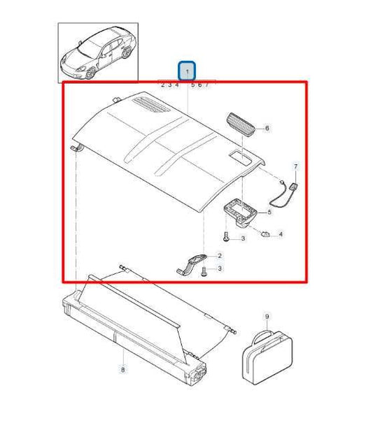 10-16 Porsche Panamera 4 3.6L AWD Trunk Shelf Interior Cargo Luggage Upper Cover - Alshned Auto Parts
