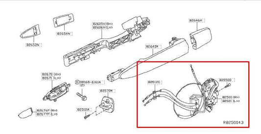 13-20 Nissan Pathfinder SV Rear Right Side Door Lock Latch Actuator 82500-3KA0B - Alshned Auto Parts