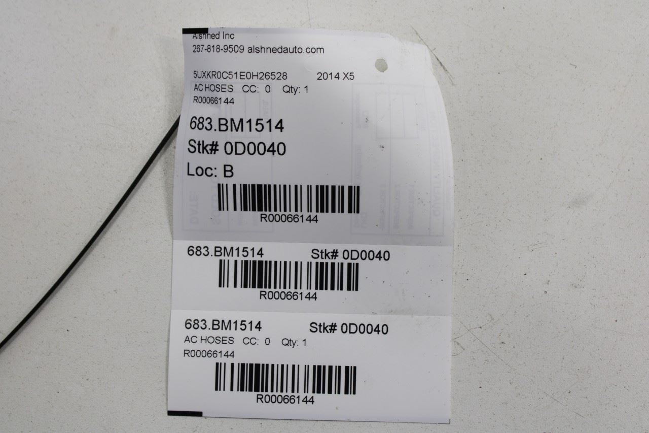 07-18 BMW X5 xDrive35i 3.0L AC Air Conditioning Dual Refrigerant Connector Line - Alshned Auto Parts