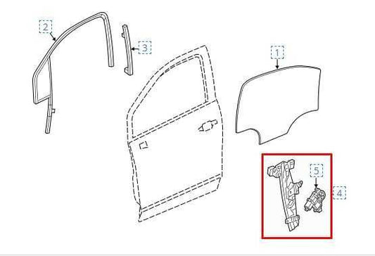 2016-2022 Buick Encore Front LH Side Door Window Regulator w/ Motor 42693257 OEM - Alshned Auto Parts