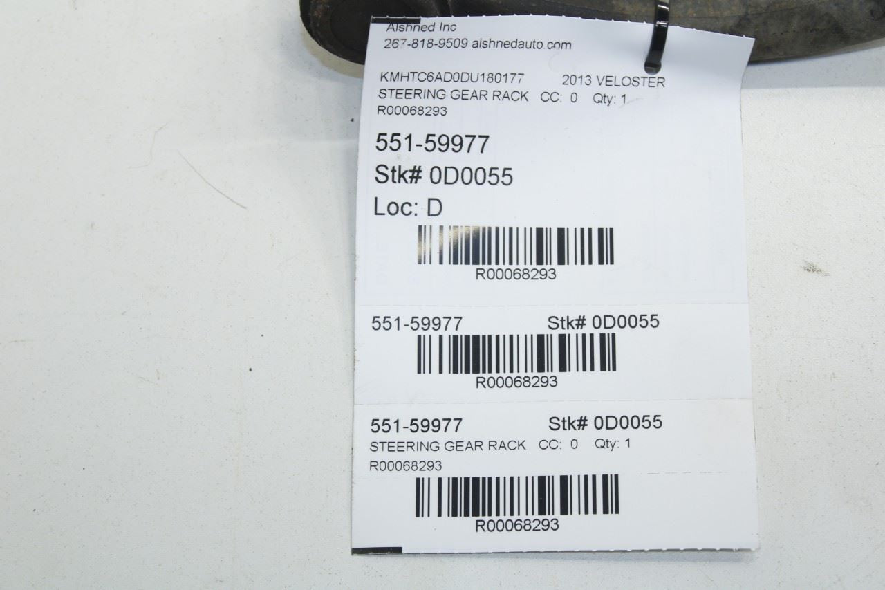 2011-2017 Hyundai Veloster Base 1.6L Steering Gear Rack and Pinion 56500-3X100 - Alshned Auto Parts
