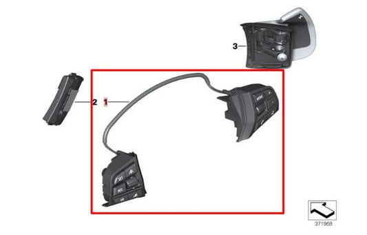 2013-2015 BMW 750i xDrive Steering Wheel Multifunction Control Switch Set *ReaD* - Alshned Auto Parts