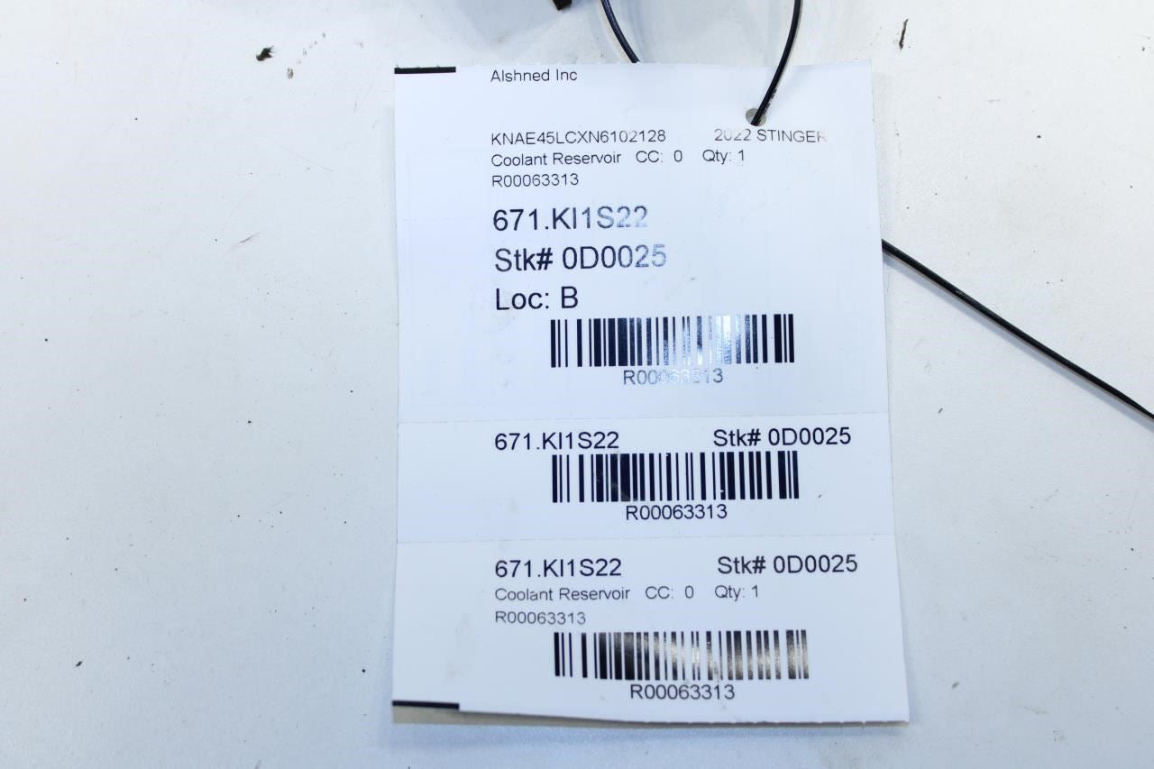 2018-2023 Kia Stinger GT1 3.3L Radiator Coolant Reservoir Bottle 25430-J5050 OEM - Alshned Auto Parts