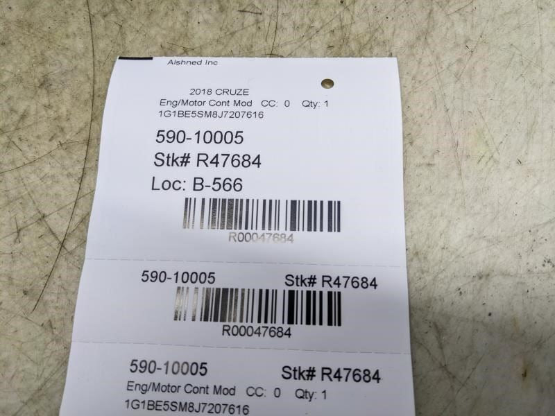 17-2019 Chevrolet Cruze 1.4 Engine Computer Control Module ECU ECM 12692812 OEM - Alshned Auto Parts