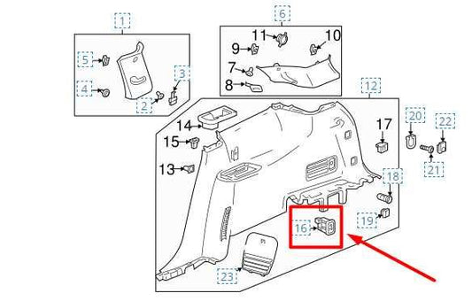 2018-2024 Buick Enclave RR RH / LH Quarter Panel USB Adapter Outlet 13527225 OEM - Alshned Auto Parts